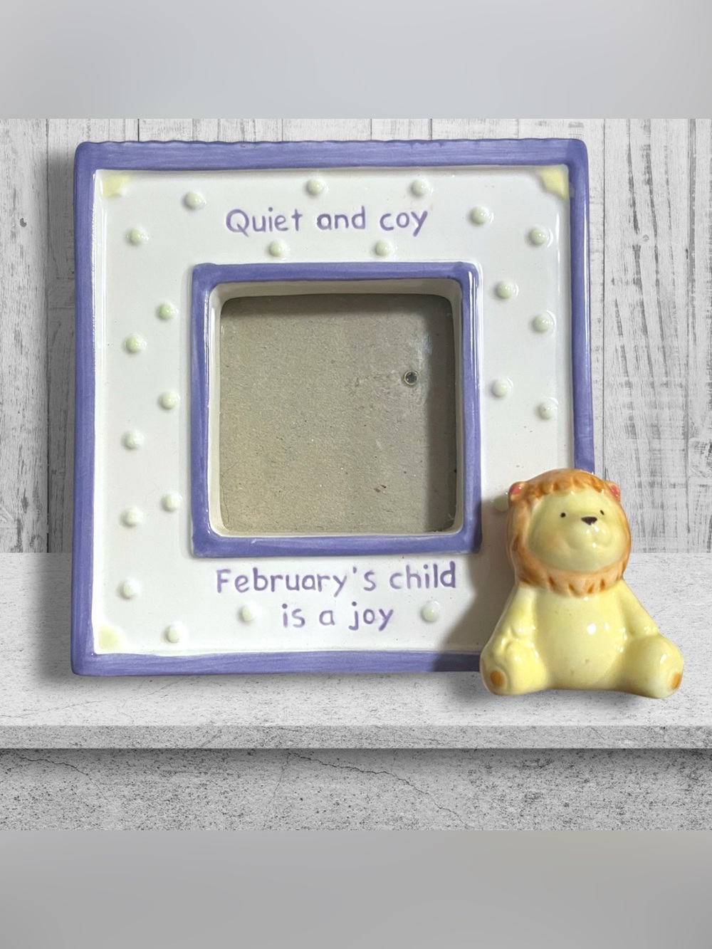 February’s Child Cute Chunky Picture Frame By Russ From Birthday Month Series
